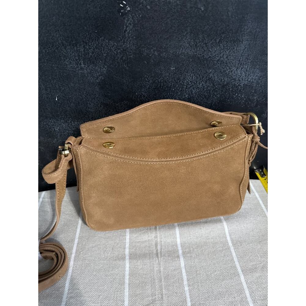 Vintage Style Genuine Suede Leather Shoulder Bag - Picture 7 of 7